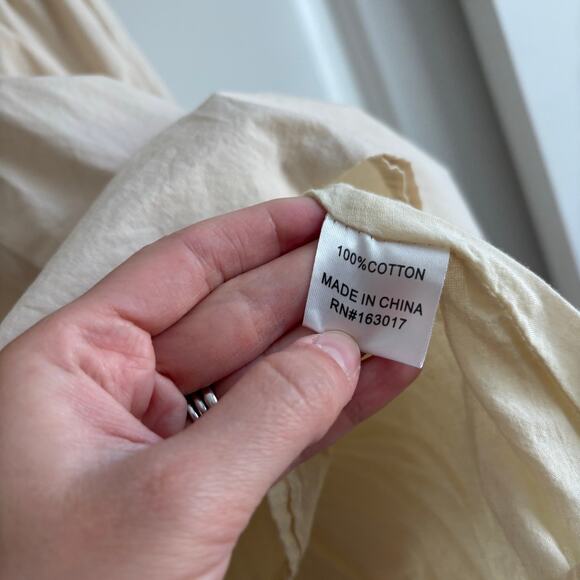 Princess Polly Daniela Mini Dress Sz XS Beige Milkmaid Prairie Babydoll - Picture 6 of 12